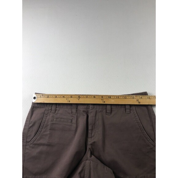 ELLE Paris Brown Casual Cotton Summer Mid Rise Shorts Size 2 Women’s NWT - Picture 8 of 15
